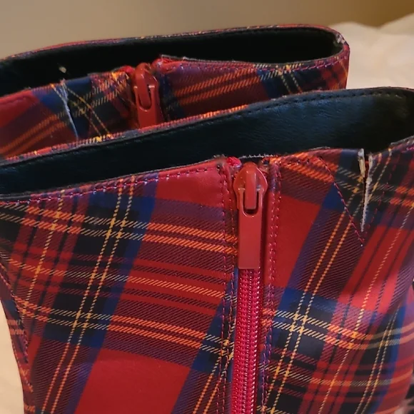 Plaid and Leopard Print Women's Shoes - Picture 15 of 15